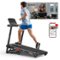 Sunny Health & Fitness - Active 400 Smart Auto Incline Wi-Fi Treadmill - Dark Gray-Front_Standard