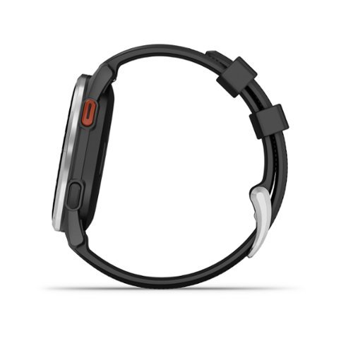 Garmin Approach S44 GPS Smartwatch 43mm Anodized Aluminum - Silver Aluminum Bezel with Black Silicone Band - (2025) BUY IN EUROPE