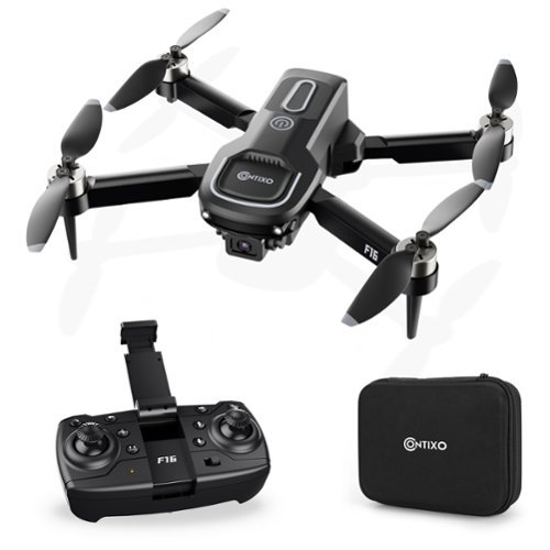 Contixo F16 FPV Drone - 1080P HD Camera, 2.4G RC, 6-Axis Gyro, Follow Me, Gesture Control, Headless, WiFi, 2 Batteries. - Black