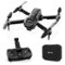 Contixo - F16 Ziro Stunt Drone 1080P HD Camera, FPV, Foldable, 16-Min Flight, Brushless Motor, Follow Me - Black-Front_Standard