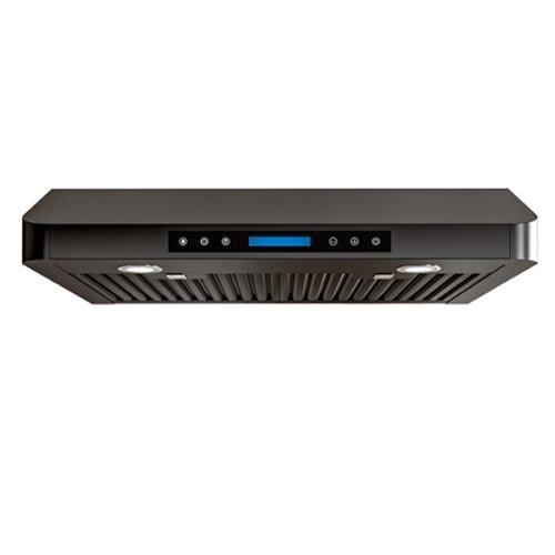 Onefly - 30 inches - Externally Vented - Under cabinet Range Hood - Black Stainless Steel-Front_Standard 
