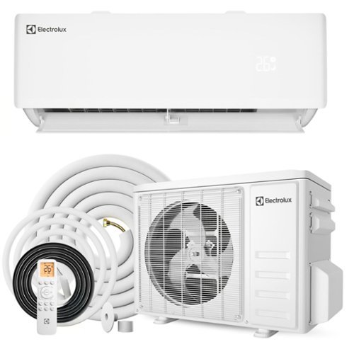 Electrolux - Vanguard 1250 Sq Ft 24000 BTU Smart Ductless Mini Split AC/Heat System 25000 BTU Heater - White