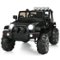 Costway - 12V Kids Ride On Truck Car w/ Remote Control MP3 Music LED Lights - Black-Front_Standard