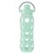 Lifefactory - 22-Oz Glass Water Bottle with Active Flip Cap, Protective Silicone Sleeve - Mint-Front_Standard