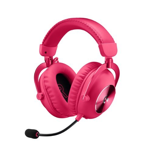 Logitech - PRO X 2 LIGHTSPEED Wireless Over-the-Ear Gaming Headset for PC, PS5, PS4, Nintendo Switch - Magenta-Front_Standard