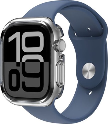 Raptic - 360x Bumper with Built-In Screen Protector and Wrap Around Anti-Scratch Coverage for Apple Watch Series 10 46mm - Clear