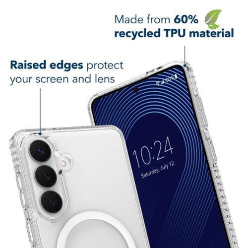 Insignia™ Hard-Shell Case with Magnetic Charging Ring for Samsung Galaxy S26+ - Clear HOW TO BUY