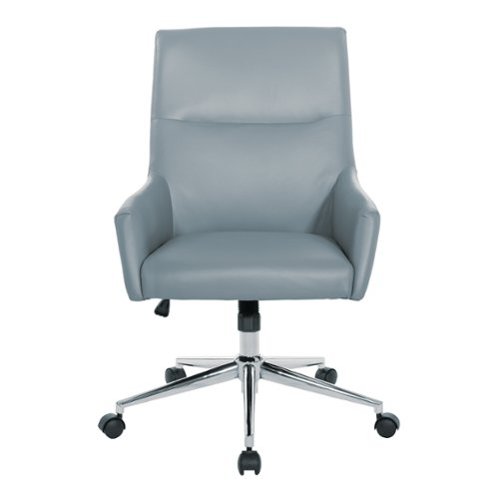 OSP Home Furnishings - Modern Scoop Office Chair - Charcoal-Front_Standard 