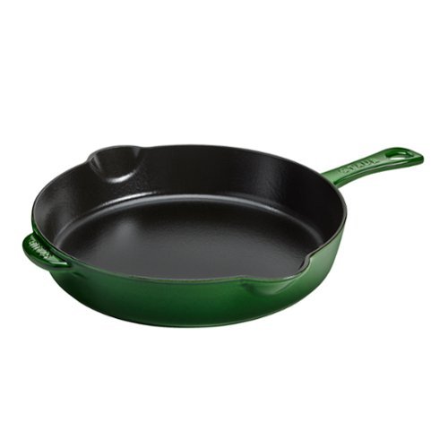 Staub - Cast Iron 11-inch Traditional Skillet - Basil-Front_Standard 
