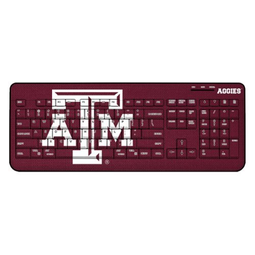 Keyscaper - Texas A&M Aggies Solid Design Wireless Keyboard - Multicolor-Front_Standard 