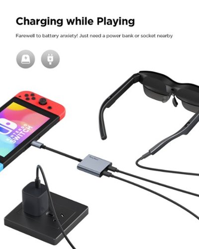 RayNeo USB to Glasses and Charging Adapter - Black WORLDWIDE DELIVERY