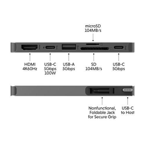 HyperDrive Next 6 Port Universal USB-C Hub - Space Gray WHERE TO BUY