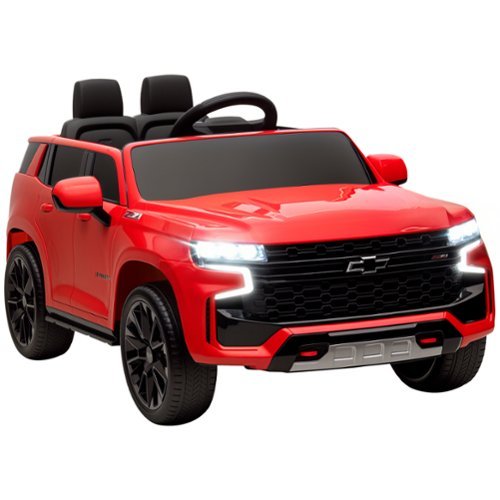 Aosom - Licensed Chevrolet Tahoe Ride On Car, 12V 7AH Battery Toy with Remote, LED Lights, Music, Suspension, 3 Speeds, for 3+-Front_Standard 