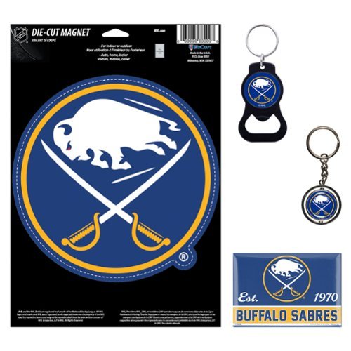 WinCraft - Buffalo Sabres 4-Pack Key Rings and Magnets Set - Multicolor-Front_Standard 