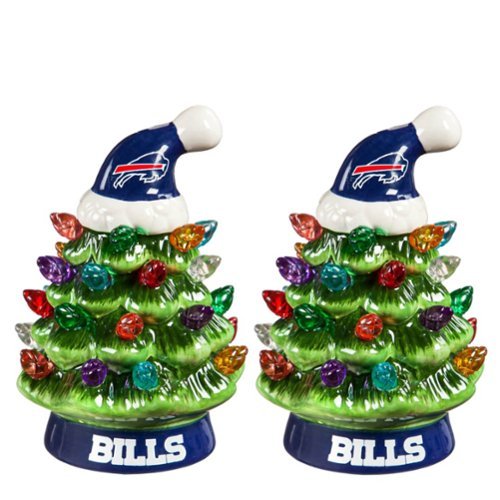 Evergreen Enterprises - Buffalo Bills 2-Pack 4" Ceramic LED Christmas Tree Set - Multicolor-Front_Standard 