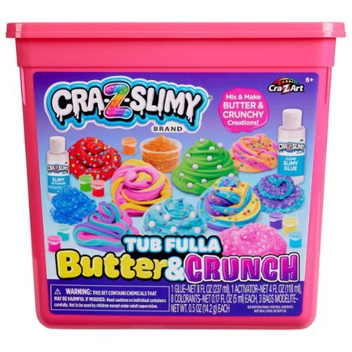 Cra-Z-Art : Cra-Z Slimy Tub Fulla Butter & Crunch - DIY Slime Kit, Kids Craft, 6+ WORLDWIDE DELIVERY