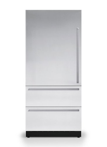 36" W. BTM Door Panel for Viking Veil FDBMIC7360L Left Hinge Ref./Frz. Models - Stainless Steel