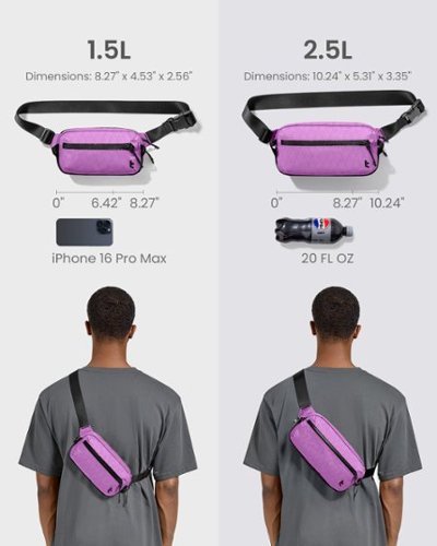 tomtoc Aviator-T35 1.5L X-Pac Sling Bag with RFID Blocking, Minimalist Crossbody Bag Chest Shoulder Pack for Travel, Everyday - Mulberry BUY ONLINE