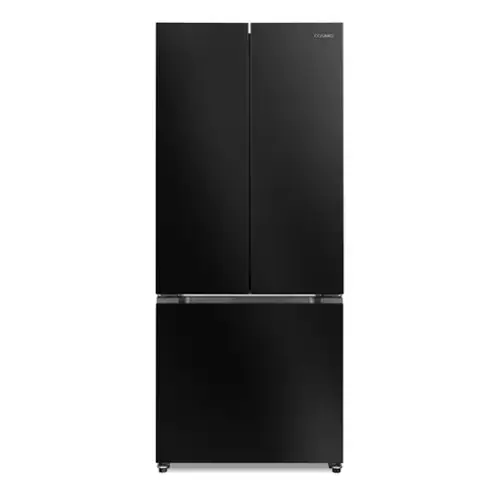 Front. COSMO - COS-RFFV183RBK 30 in. Vista Collection 17.5 cu. ft. Counter Depth 3-Door French Door Refrigerator, Freezer Drawer - Matte Black.