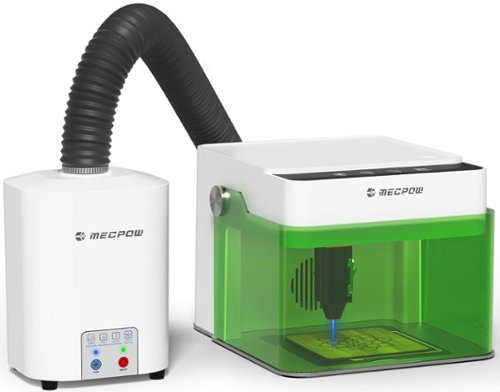 Mecpow - M1 5W Mini Diode Laser Engraver & P50 Fume Extractor, 10000mm/min, Enclosed Cutter Machine for Beginner, Wood, Metal-Front_Standard 