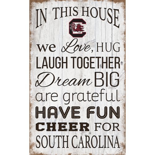 Fan Creations - South Carolina Gamecocks 11'' x 19'' Team In This House Sign - Multicolor-Front_Standard 