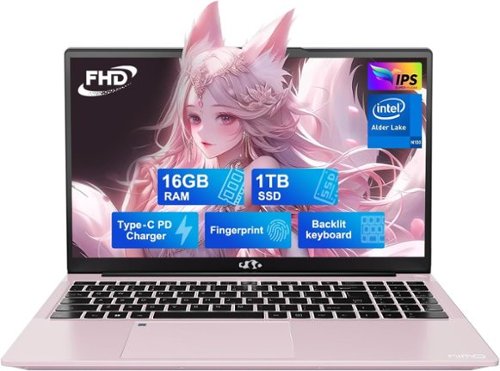NIMO - 15.6" FHD Student Laptop Intel 12th Gen N100 16GB RAM 1TB SSD Backlit Keyboard - Rose Gold-Front_Standard 