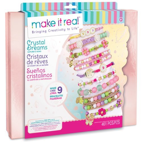 Make It Real - Make It Real: Crystal Dreams Nature Song Bracelet Craft Kit, 461 Pieces