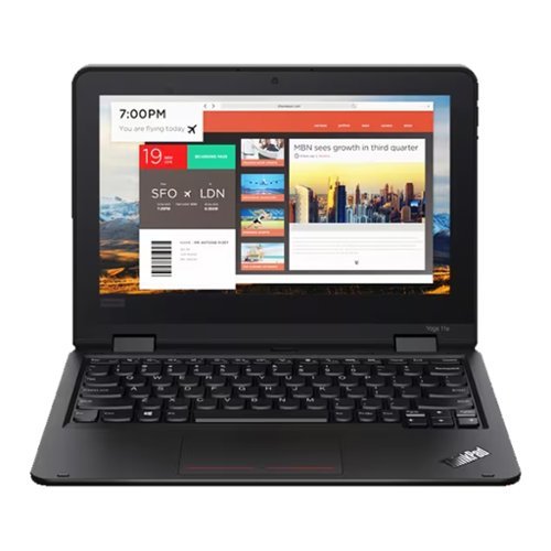 Lenovo - ThinkPad Yoga 11e G5 11.6" Touch Pentium Silver N5030 8GB 128GB SSD W11H - Refurbished - Black-Front_Standard 
