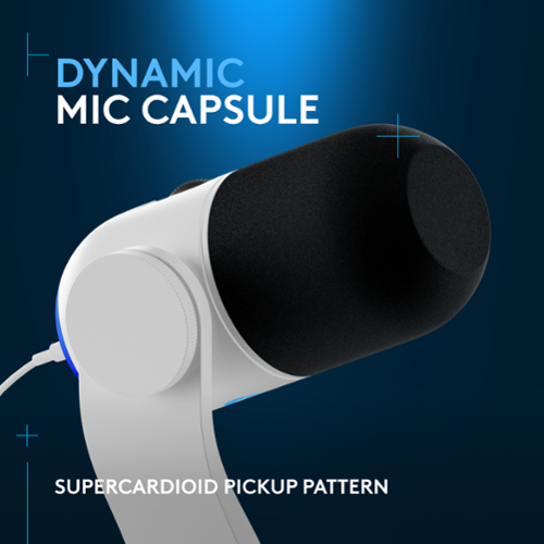 Logitech Yeti GX Wired Supercardioid Dynamic Gaming Microphone
