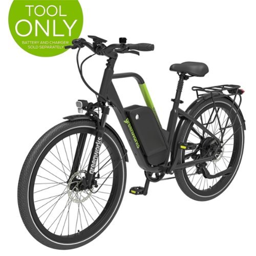 Greenworks - 60V Electric Commuter Bike for Adults, 27.5" Tires, 500W Motor, Tool Only, Battery and Charger Not Included - Green-Front_Standard 