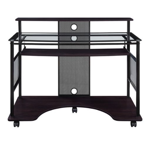 OSP Home Furnishings - Vision Multi-Media Desk - Black-Front_Standard 