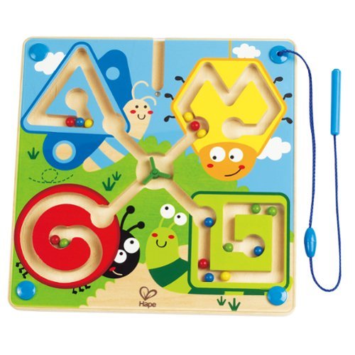 Hape - Hape: Best Bugs Magnetic Maze - Wooden Magnetic Wand Bead Maze, Ages 2+