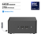 ASUS - Upgraded - NUC 15 Pro Mini Desktop (Intel Ultra 7-255H, 64GB DDR5, 2TB PCIe SSD, Intel Arc 140T, Win 11 Pro) w/USB Hub - Black-Front_Standard