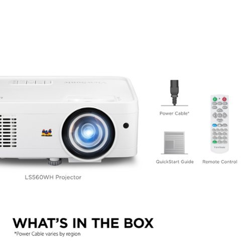 ViewSonic LS560WH 3000 ANSI Lumens WXGA Short Throw LED Business/Education Projector - White SHOP ONLINE