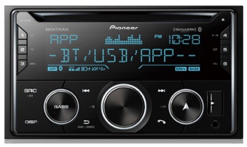 Pioneer - Double Din Bluetooth in-Dash Car Stereo Receiver - Black-Front_Standard 
