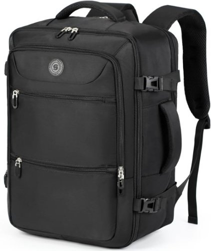 Vulpecula Spade - Travel Laptop Backpack, Extra Large High School College Backpacks, Flight Approved Daypack Business Bag - Black-Front_Standard 