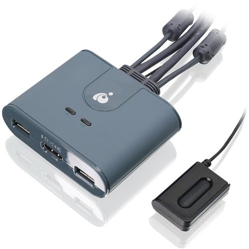 IOGEAR 2-Port Full HD KVM Switch with HDMI and USB Connections - Gray WORLDWIDE DELIVERY