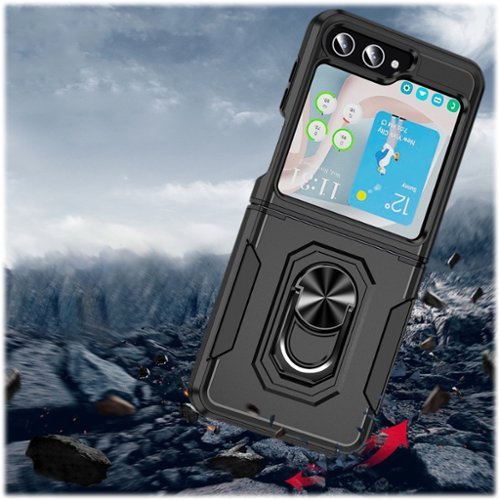 SaharaCase Heavy Duty Kickstand Case for Samsung Galaxy Z Flip5 - Black BUY IN EUROPE