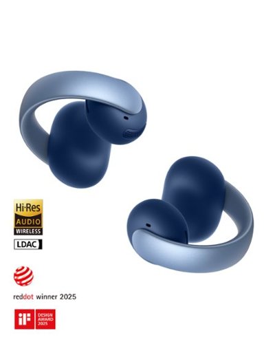 Soundcore - by Anker AeroClip Open-Ear Clip-On Earbud Headphones - Glacier Blue-Front_Standard 