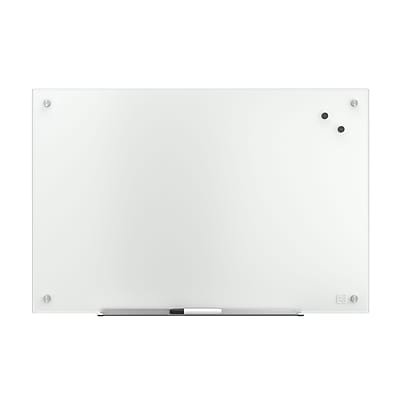 TRU RED - Magnetic Tempered Glass Dry Erase Board, 3' x 2' - White-Front_Standard 