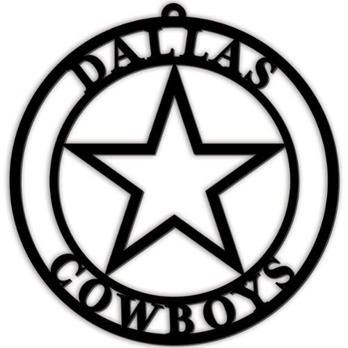 Fan Creations - Dallas Cowboys 16'' Team Logo Cutout - Black-Front_Standard 