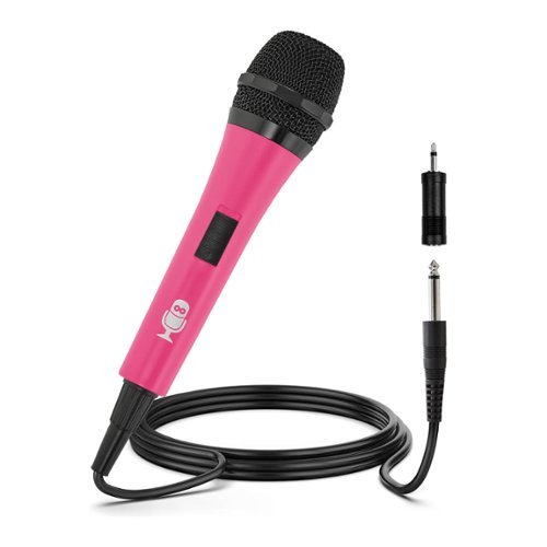 Singing Machine - Unidirectional Dynamic Microphone - Pink-Front_Standard 
