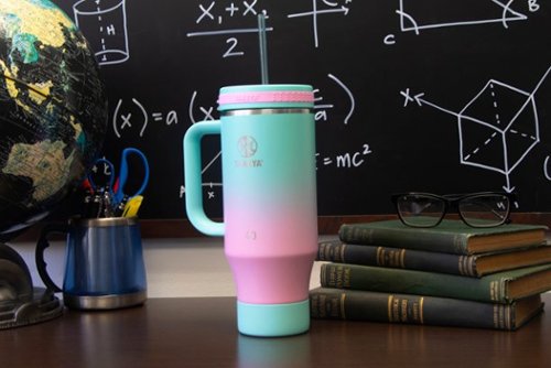 Takeya 40-oz. Straw Tumbler with Handle - Ombre Dream GLOBAL SHIPPING