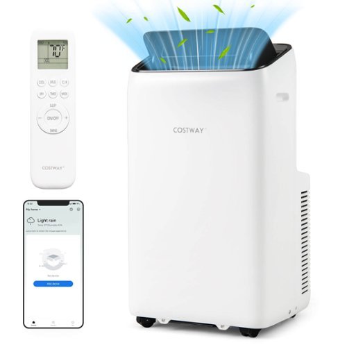 Costway - 14000 BTU Inverter Portable Air Conditioner with APP Voice & Remote Control - White-Front_Standard 
