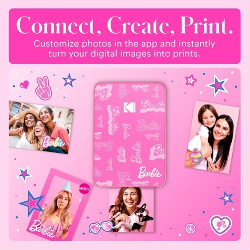 Kodak  x Barbie Step Slim AMZRODBP2K1 Instant Portable Photo Printer Barbie Starter Bundle - Light Pink HOW TO BUY