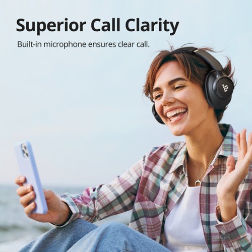 Tronsmart Q20 Active Noise Cancelling Headphones, Wireless Over-Ear Bluetooth Headphones, 60H Playtime, Deep Bass, Comfort Fit - Black BUY IN MIDDLE EAST