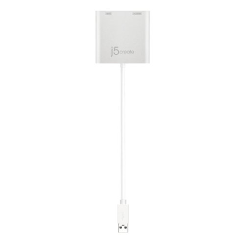 j5create USB 3.0 to Dual VGA HDMI Multi-Monitor Adapter - Silver WORLDWIDE DELIVERY