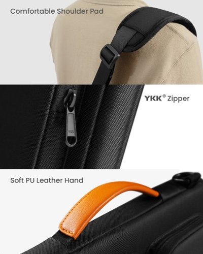 tomtoc Defender-A42 Recycled Laptop Shoulder Bag for 14 Inch MacBook Pro M4/M3/M2/M1 Pro/Max 2024-2021, 13.8 Surface Laptop 7 - Black SHOP ONLINE