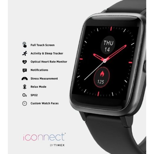 Timex iConnect Active+ 38mm PU Strap Smart Watch - Black WORLDWIDE DELIVERY