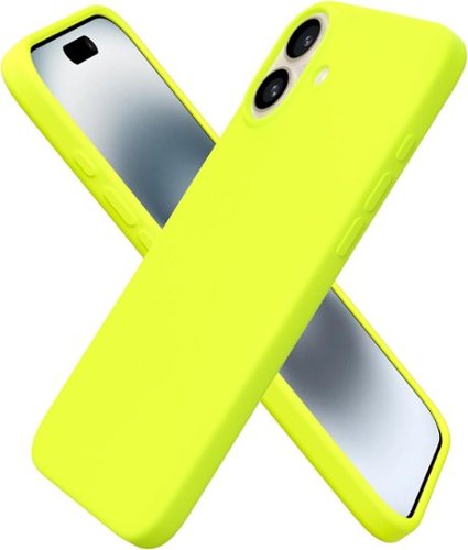 Ornarto - Designed for iPhone 16 Plus Case 6.7", Liquid Silicone 3 Layers Full Covered Protective Cover - Fluorescent Yellow-Front_Standard 